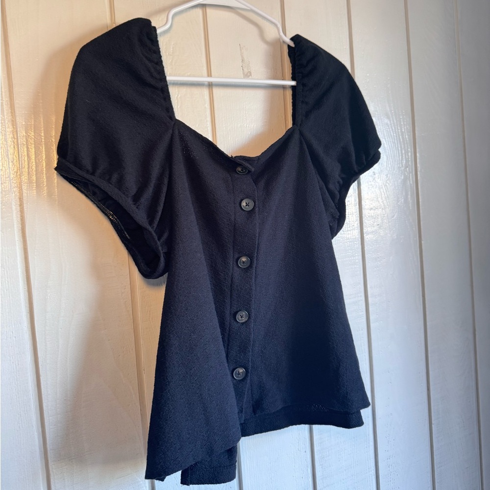 Madewell Black Button Down Blouse - image 4